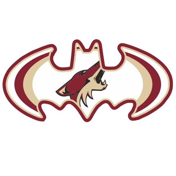 Arizona Coyotes Batman Logo iron on heat transfer